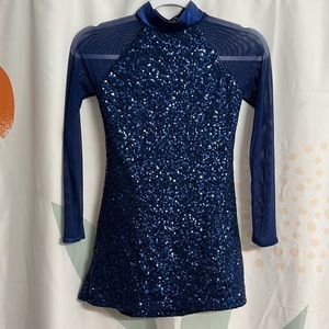 High neck sequined costume